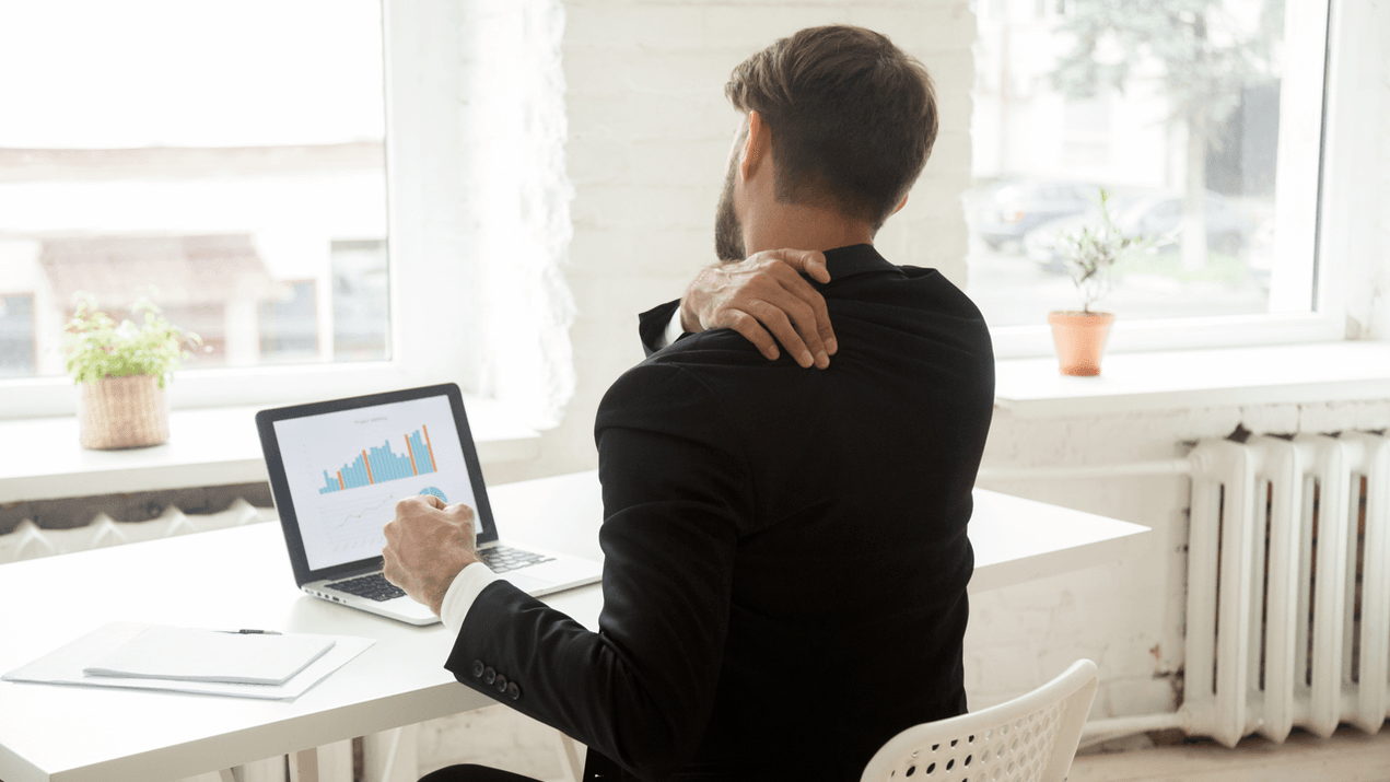 Back pain from Sitting work on a computer
